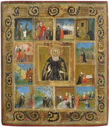 Ikone des Lebens des Heiligen Sergius von Radonesh